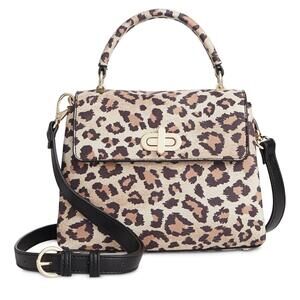 On 34th Tandii Small Top Handle Crossbody Bag Leopard Print